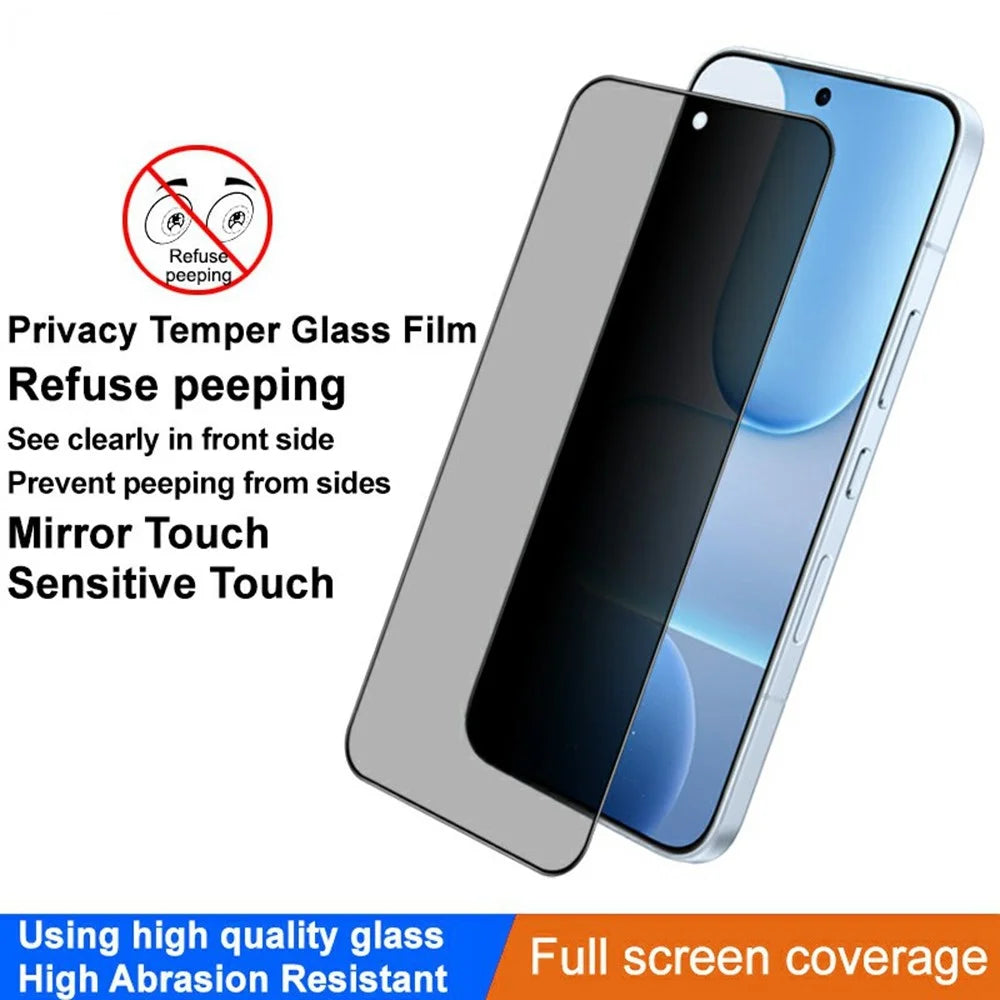 IMAK For Honor 500 5G / 500 Pro 5G Privacy Screen Protector Anti Peep Full Cover Tempered Glass Film (Fingerprint Unlock) - 3