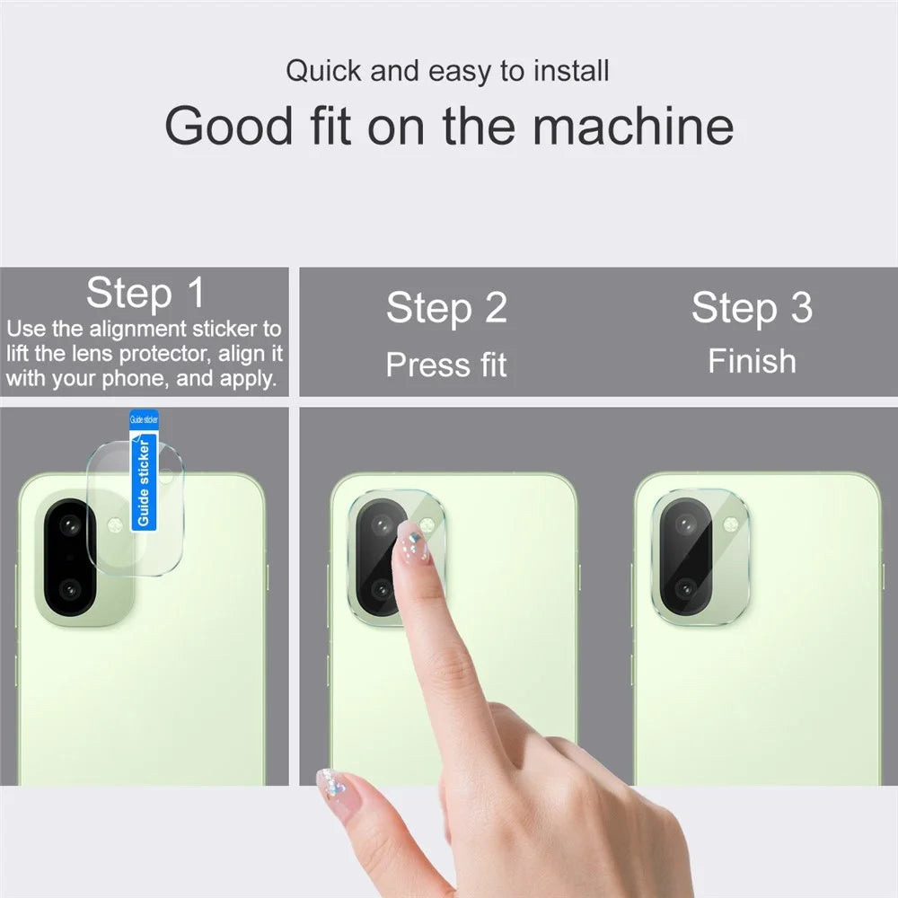IMAK Camera Lens Protector for OnePlus Ace 6 5G / Ace 6T 5G / 15R 5G Slim Tempered Glass Full Coverage Lens Film - 4