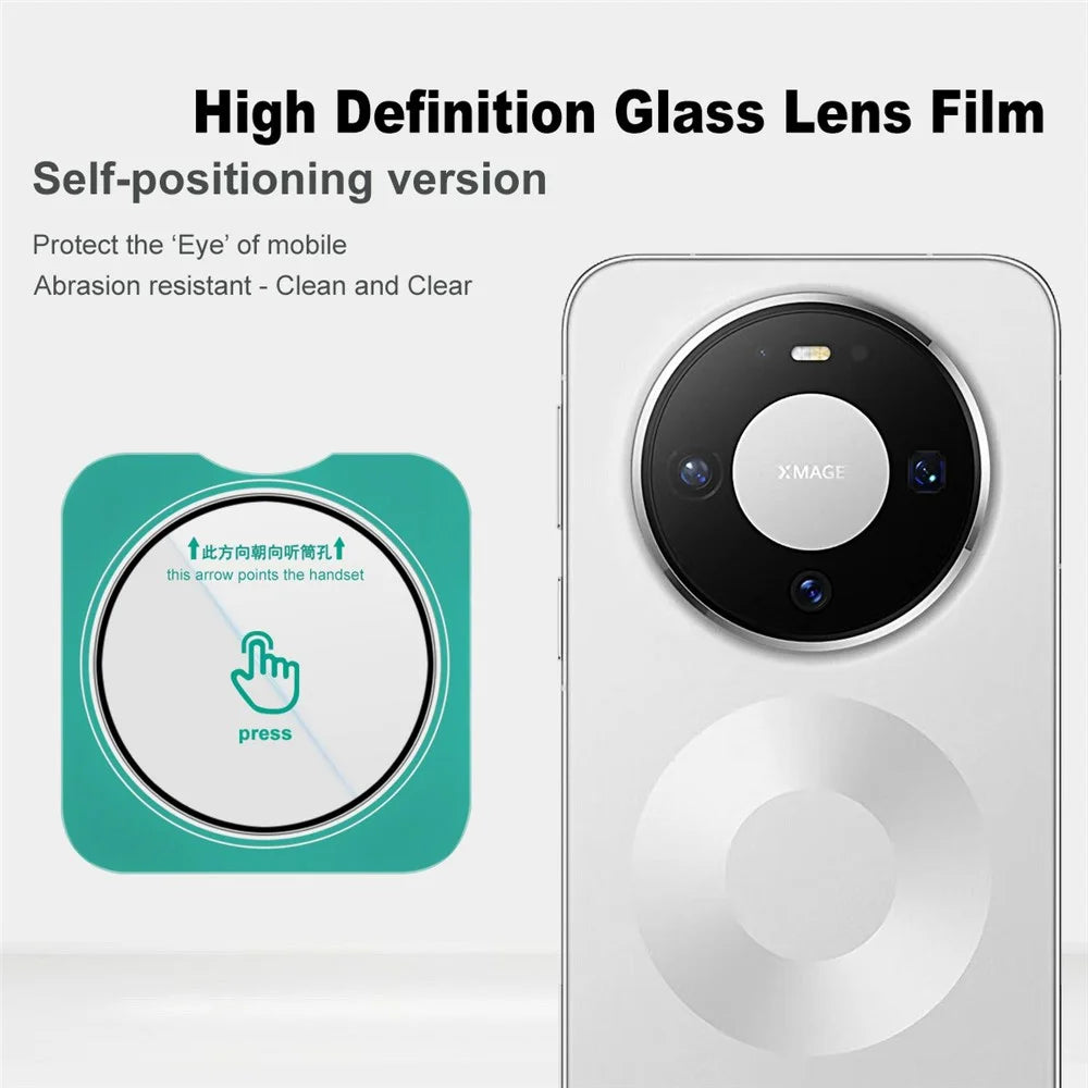 IMAK For Huawei Mate 80 / Mate 80 Pro Camera Lens Protector Tempered Glass Full Cover Lens Film with Self Positioning Frame - 3