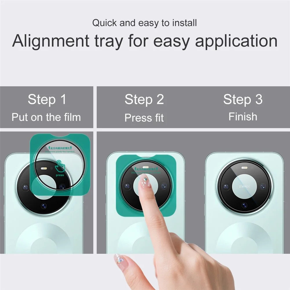 IMAK For Huawei Mate 80 / Mate 80 Pro Camera Lens Protector Tempered Glass Full Cover Lens Film with Self Positioning Frame - 5