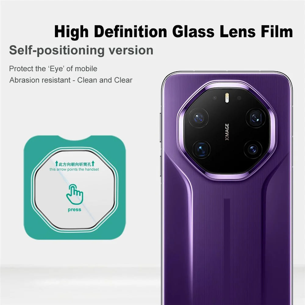 IMAK For Huawei Mate 80 RS Ultimate Camera Lens Protector Tempered Glass Full Cover Lens Film with Self Positioning Frame - 3