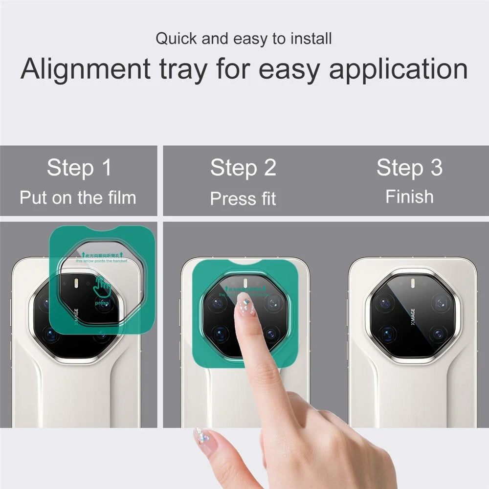 IMAK For Huawei Mate 80 RS Ultimate Camera Lens Protector Tempered Glass Full Cover Lens Film with Self Positioning Frame - 5