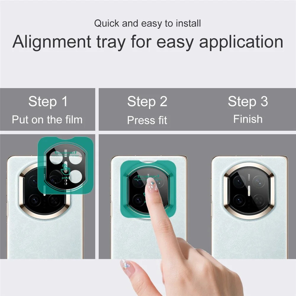 IMAK For Huawei Mate X7 Tempered Glass Full Cover Camera Lens Protector with Self Positioning Frame (Black Version) - 5