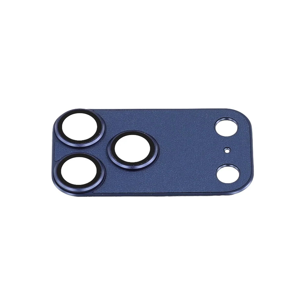 For iPhone 17 Pro 9H Hardness Tempered Glass Camera Lens Protector Full Cover Leather Coated PC Lens Film - Blue - 3
