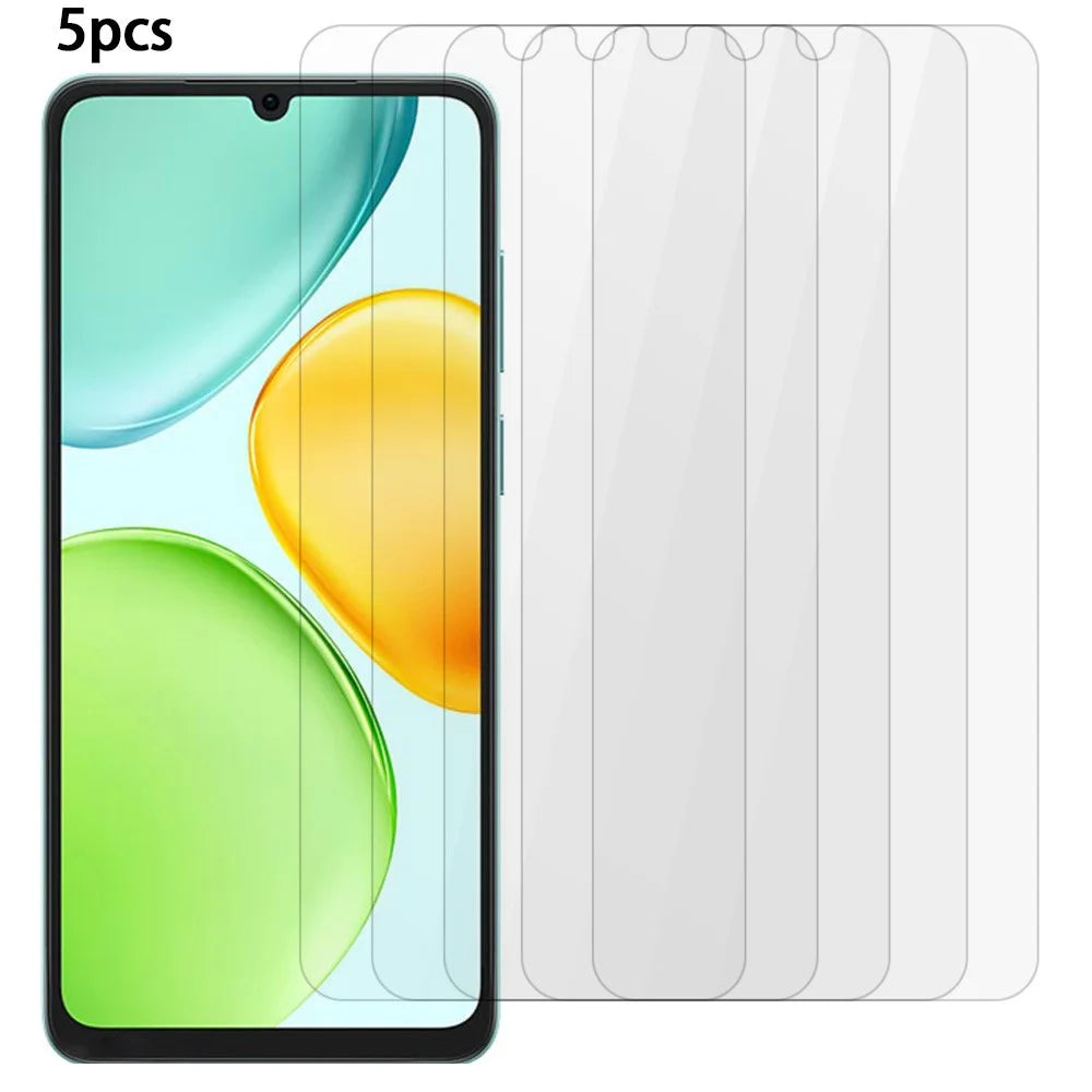 5Pcs For Honor Play 60A 5G Front Screen Protector 0.3mm 2.5D Tempered Glass Clear Film, Not Full Covering - 1