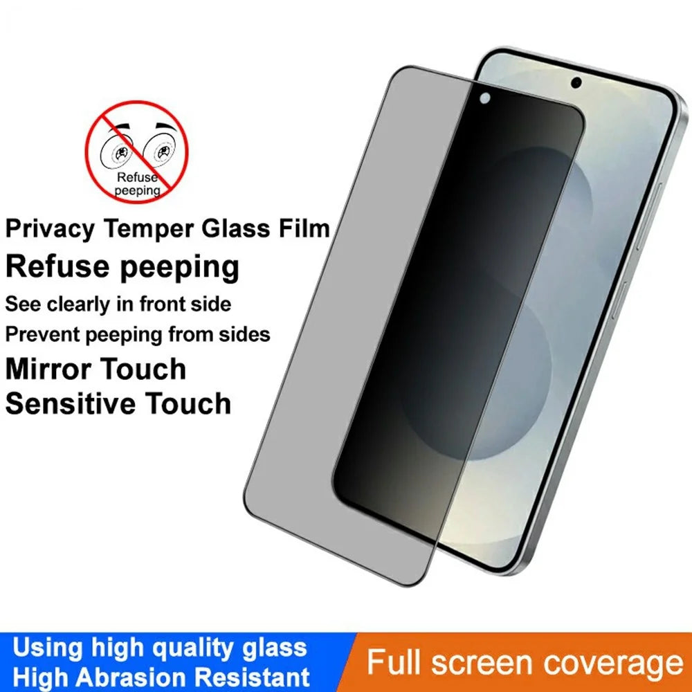 IMAK For Samsung Galaxy S26+ Privacy Screen Protector Anti Peep Full Cover Tempered Glass Film (Fingerprint Unlock) - 3