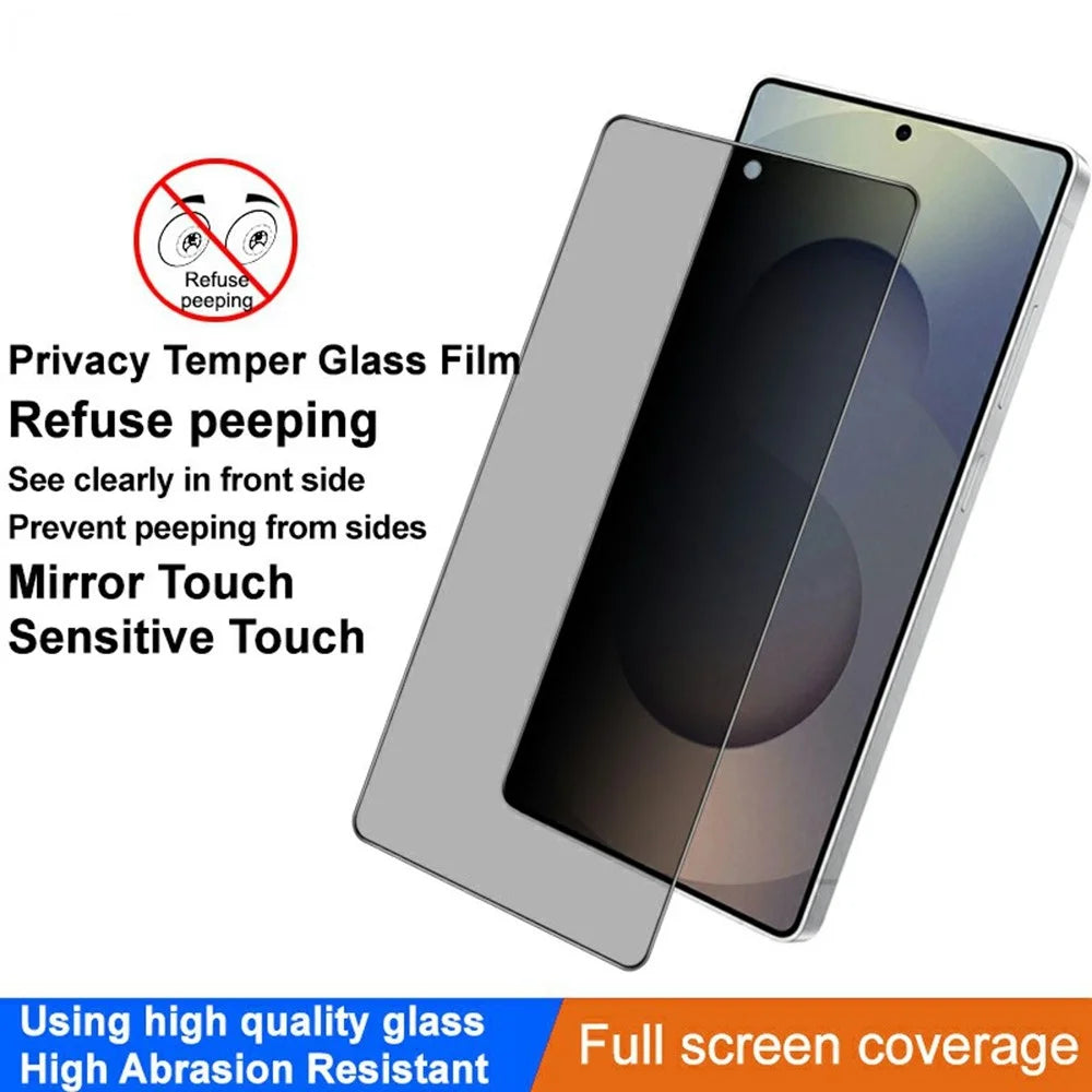 IMAK For Samsung Galaxy S26 Ultra Privacy Screen Protector Anti Peep Full Cover Tempered Glass Film (Fingerprint Unlock) - 3