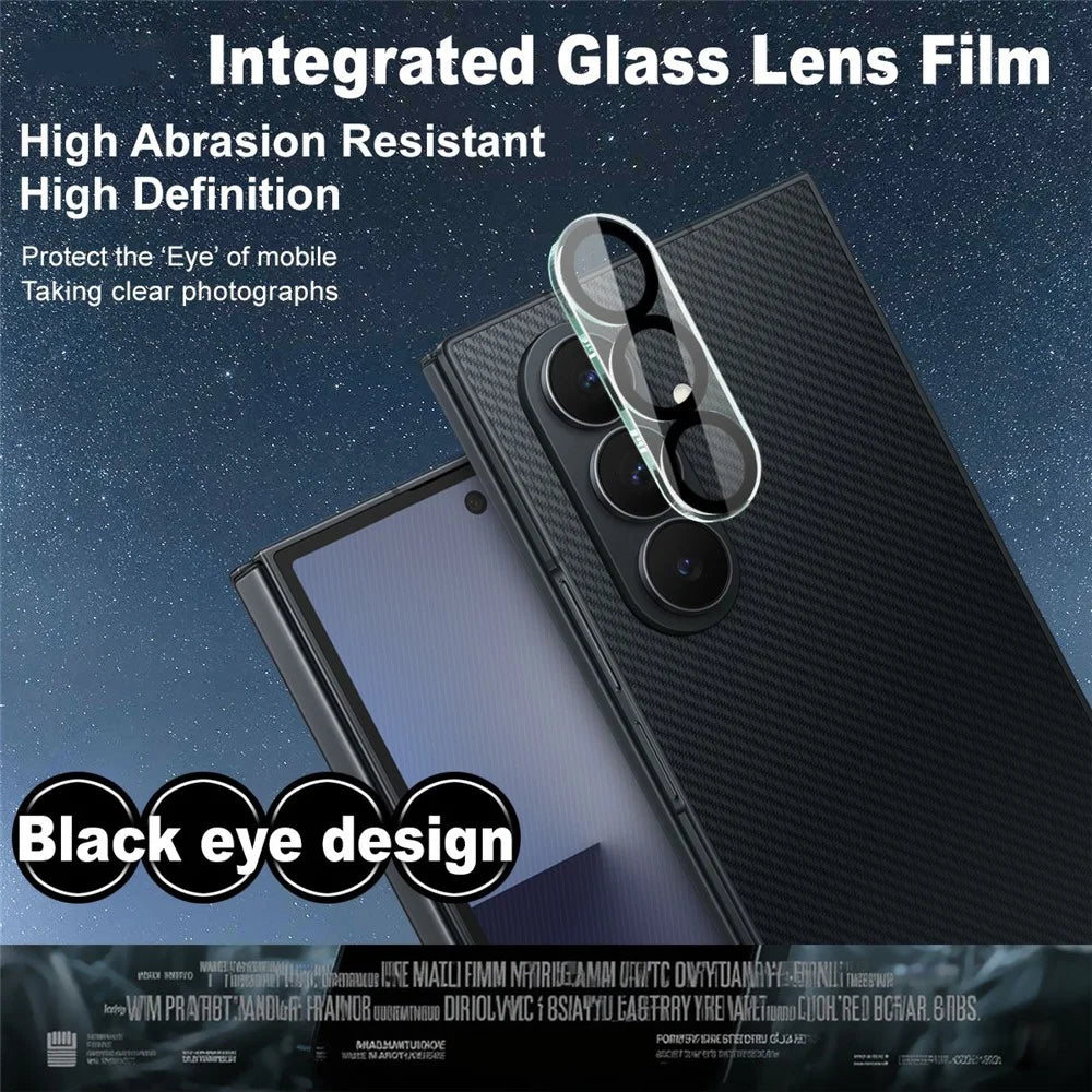 IMAK For Samsung Galaxy Z TriFold 5G Tempered Glass Camera Lens Protector Acrylic Lens Cap (Black Circle Design) - 2