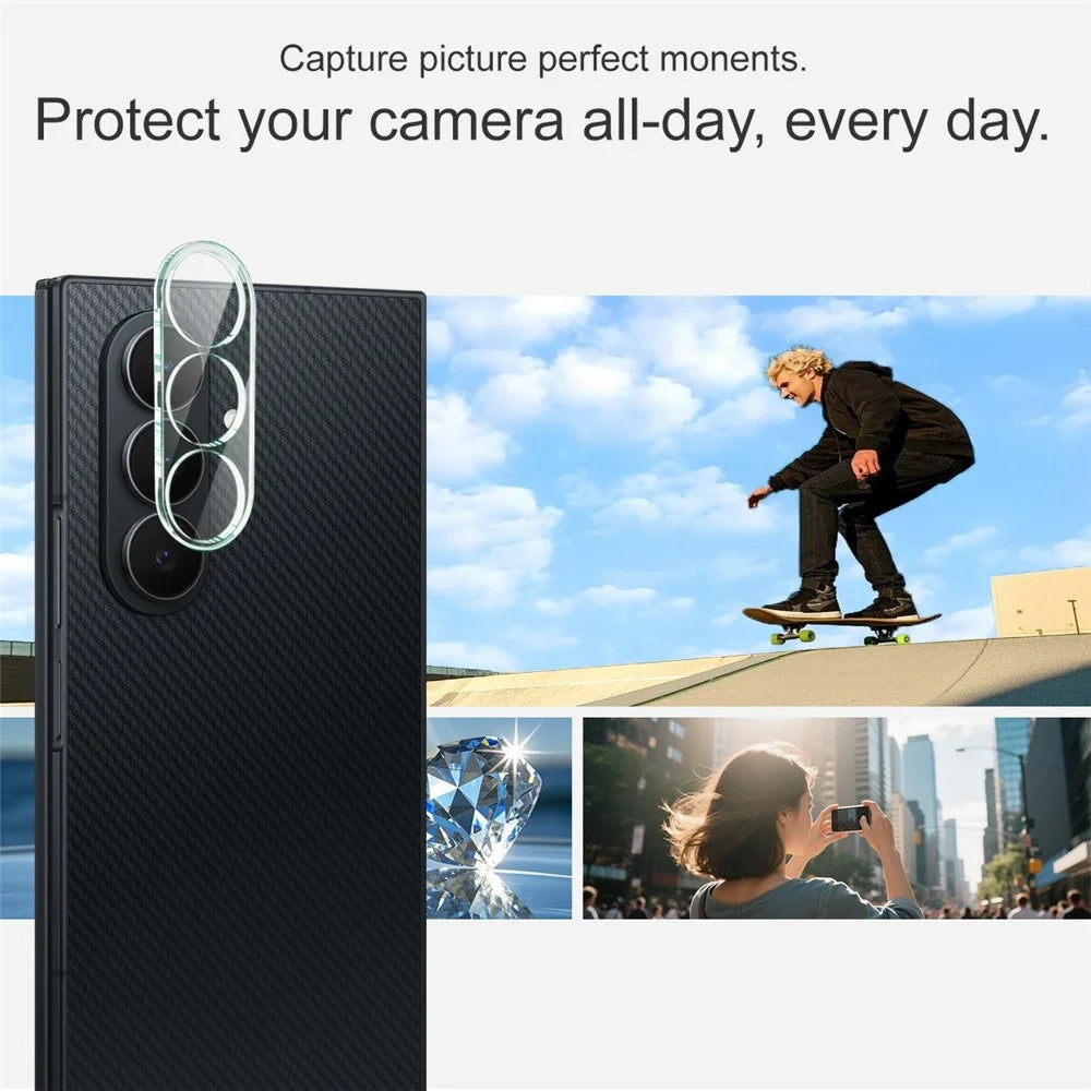 IMAK For Samsung Galaxy Z TriFold 5G Tempered Glass Full Cover Camera Lens Protector + Acrylic Lens Cap - 5