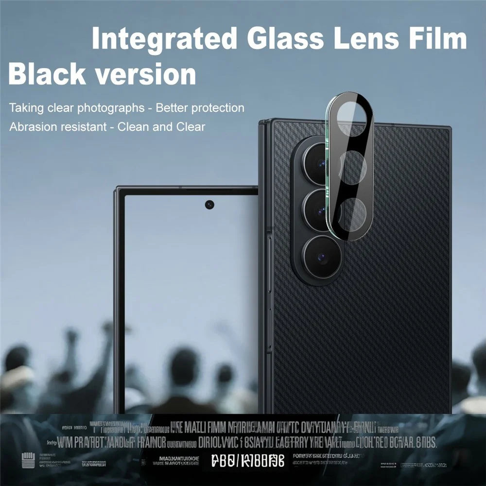 IMAK For Samsung Galaxy Z TriFold 5G Tempered Glass Full Cover Lens Film + Acrylic Cap (Black Version) - 2