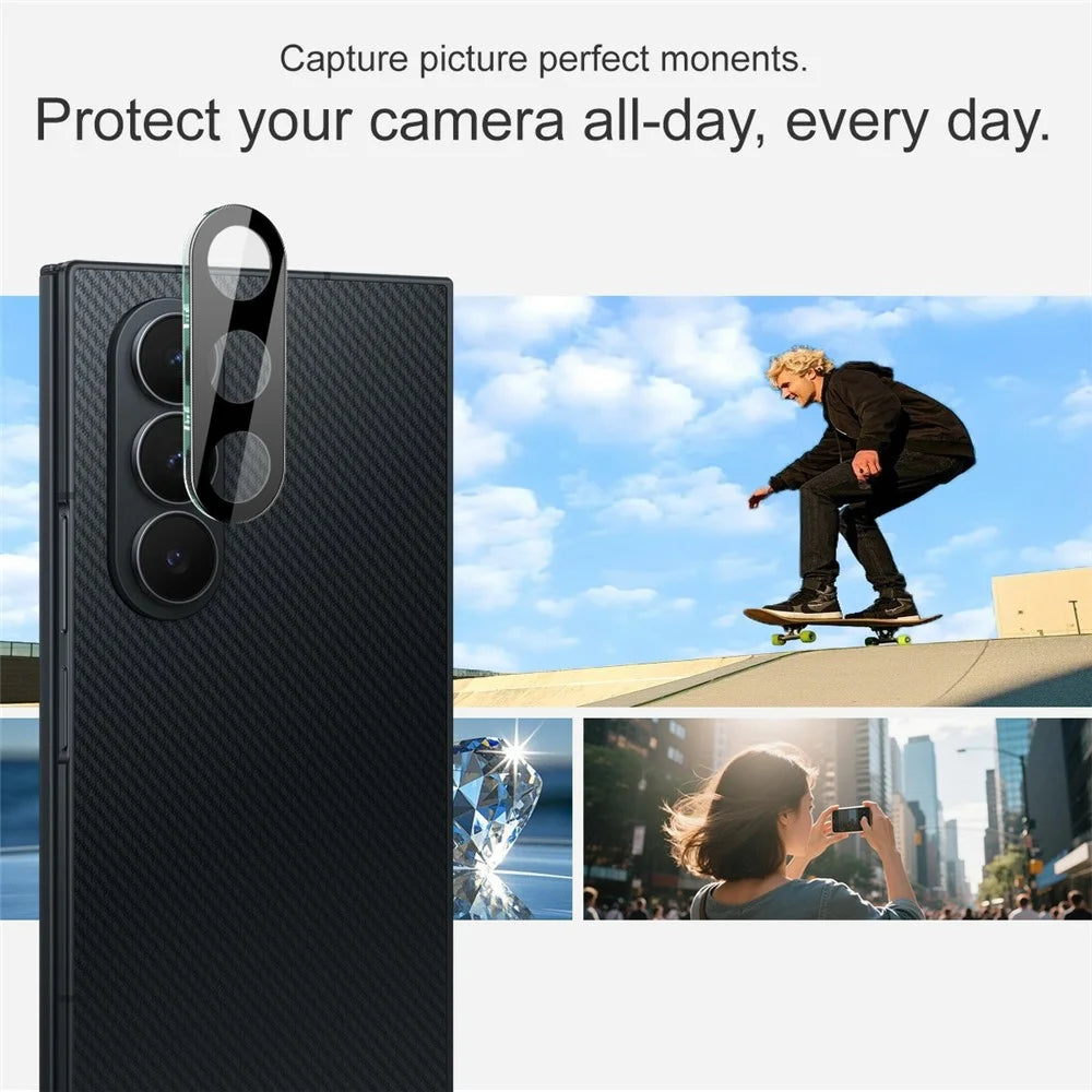 IMAK For Samsung Galaxy Z TriFold 5G Tempered Glass Full Cover Lens Film + Acrylic Cap (Black Version) - 5