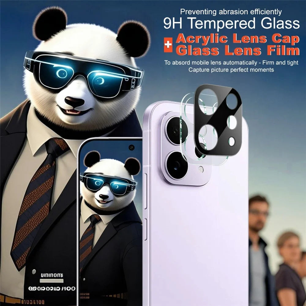 IMAK For vivo S50 5G Tempered Glass Full Cover Lens Film + Acrylic Cap (Black Version) - 3