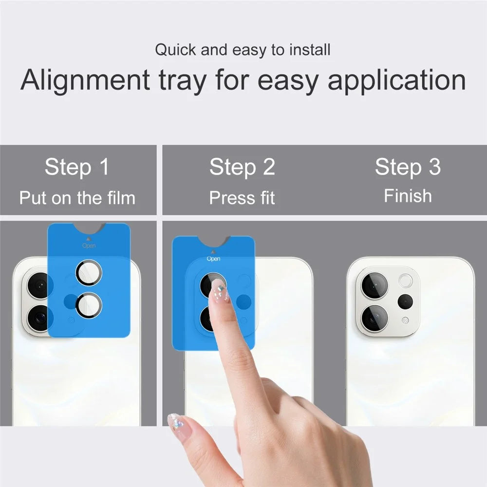 IMAK For vivo S50 5G Tempered Glass Camera Lens Protector with Self Positioning Frame (Complete Covering) - 5