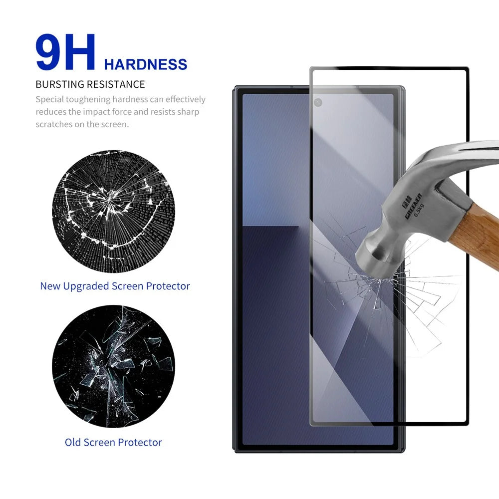 RURIHAI For Samsung Galaxy Z TriFold 5G Full Screen Protector Secondary Hardening High Aluminium-Silicon Glass Film Full Glue - 3