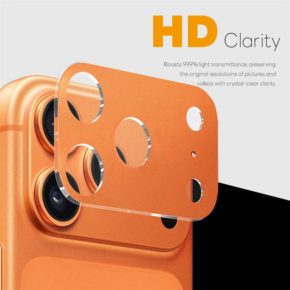 NORTHJO 2PCS For iPhone 17 Pro Max Camera Lens Protector Silk Printing 3D Full Coverage Tempered Glass Lens Film - Orange - 2