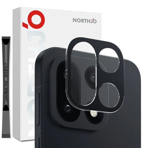NORTHJO Camera Lens Protector For OnePlus 15 5G Black Silk Printing 3D Clear Tempered Glass Lens Film - 1