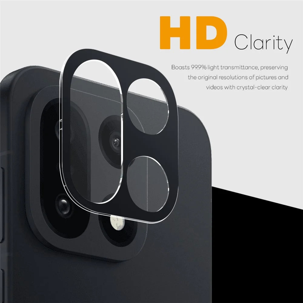 NORTHJO 2Pcs Camera Lens Protector For OnePlus 15 5G Black Silk Printing 3D Clear Tempered Glass Lens Film - 2