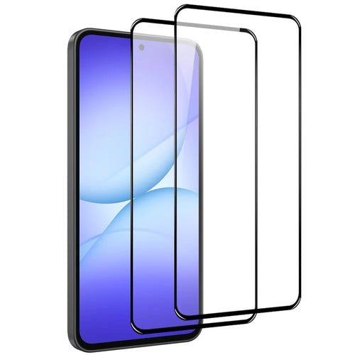 NORTHJO 2Pcs A+ For Samsung Galaxy A37 5G Screen Protector Full Coverage 0.3mm 2.5D High Aluminum-silicon Glass Silk Printing Film - 1