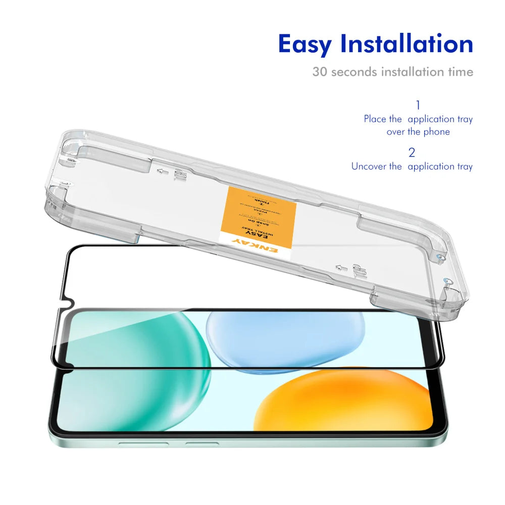 ENKAY HAT PRINCE For Honor X5c 4G / Honor X5c Plus 4G HD Clear Film   Tempered Glass Screen Protector with Installation Tool - Transparent - 2