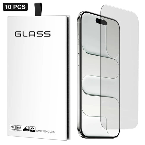 For iPhone Air 10Pcs Screen Protector 3D Large Arc Edge Thick Glue HD Clear High Aluminium-silicon Glass Film (NOT Complete Covering) - As Shown - 1
