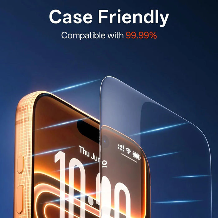 For iPhone 16 Pro Max 10Pcs Screen Protector 3D Large Arc Edge Thick Glue HD Clear High Aluminium-silicon Glass Film (NOT Complete Covering) - As Shown - 2