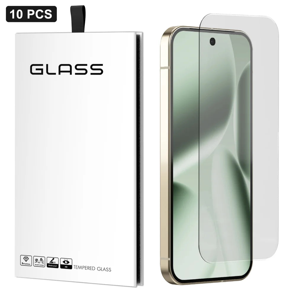 For Google Pixel 10 Pro 10Pcs Screen Protector 3D Large Arc Edge Thick Glue HD Clear High Aluminium-silicon Glass Film (NOT Complete Covering) - As Shown - 1
