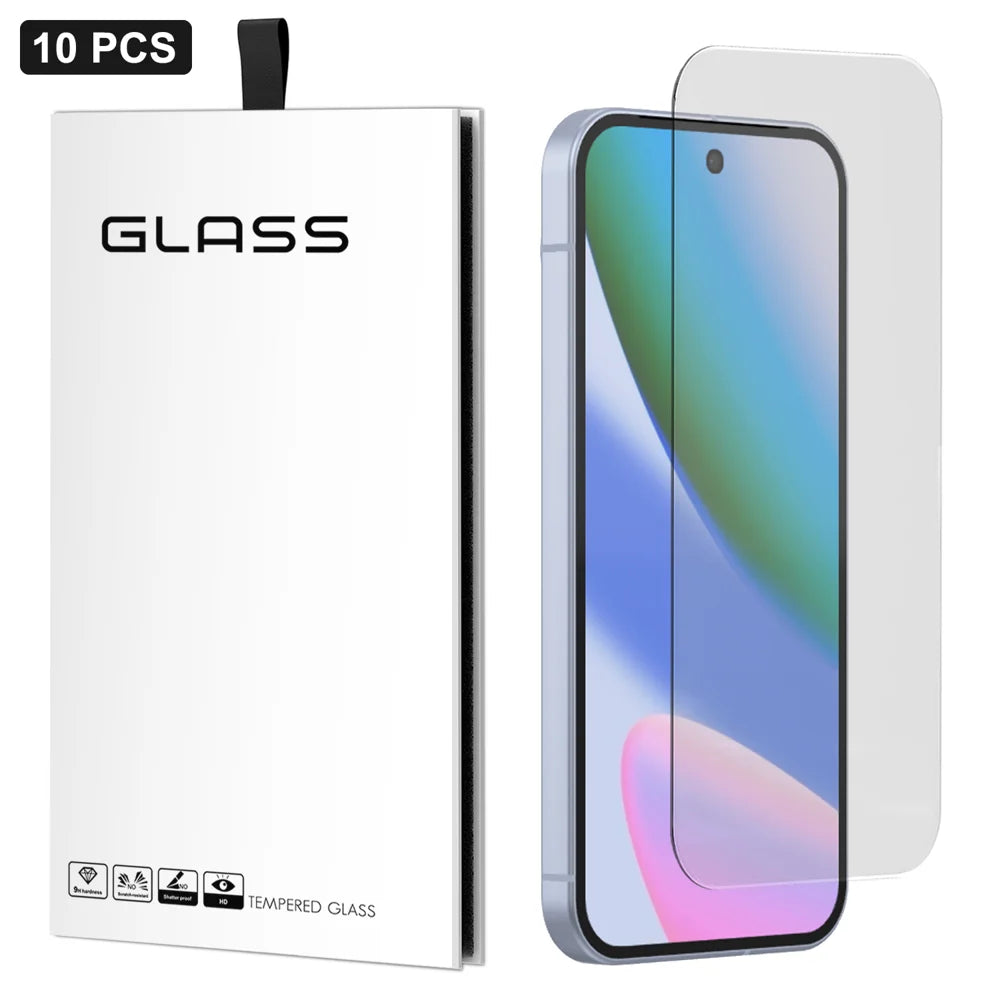 For Google Pixel 10 10Pcs Screen Protector 3D Large Arc Edge Thick Glue HD Clear High Aluminium-silicon Glass Film (NOT Complete Covering) - As Shown - 1