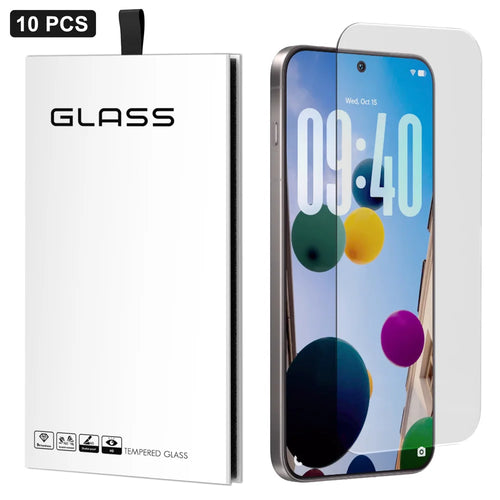 For vivo X300 Pro 5G 10Pcs Screen Protector 3D Large Arc Edge Thick Glue HD Clear High Aluminium-silicon Glass Film (NOT Complete Covering) - As Shown - 1