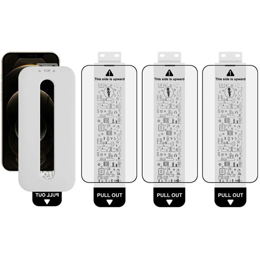 IMAK 3Pcs For iPhone 12 Pro Max Tempered Glass Full Screen Protector Full Glue Film with Dust-free Installation Tool - 1