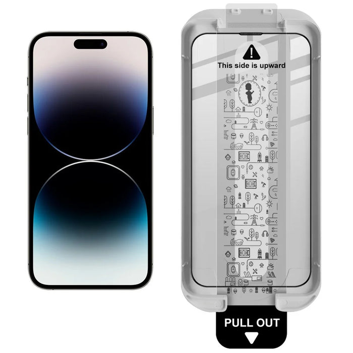 IMAK 3Pcs For iPhone 14 Pro Tempered Glass Full Screen Protector Full Glue Film with Dust-free Installation Tool - 3