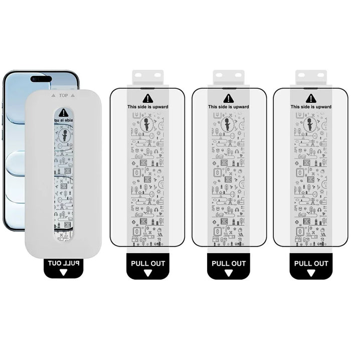 IMAK 3Pcs For iPhone Air Tempered Glass Full Screen Protector Full Glue Film with Dust-free Installation Tool - 1
