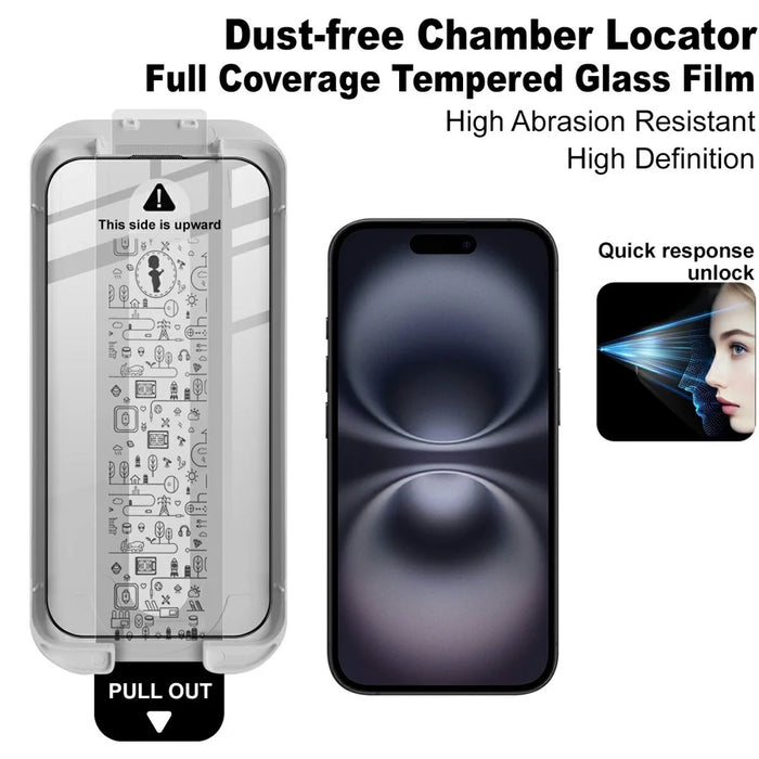 IMAK 3Pcs For iPhone Air Tempered Glass Full Screen Protector Full Glue Film with Dust-free Installation Tool - 5