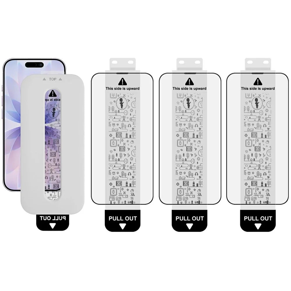IMAK 3Pcs For iPhone 17 Tempered Glass Full Screen Protector Full Glue Film with Dust-free Installation Tool - 1