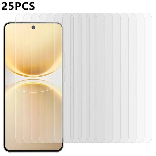 25Pcs For vivo Y500 Pro 5G Screen Protector Full Glue Tempered Glass High Definition Film (NOT Complete Covering) (No Package, with Wipes Set, Dust-absorber, Guide Sticker) - 1