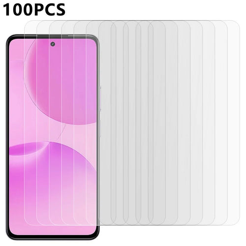 100Pcs For Realme P4x 5G Screen Protector Full Glue Anti-Scratch Tempered Glass Film (NOT Complete Covering) (No Package, with Wipes Set, Dust-absorber, Guide Sticker) - 1