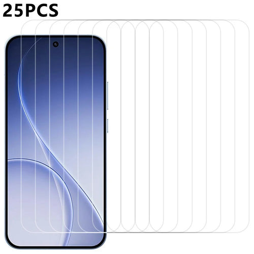 25Pcs For Oppo Reno15 5G (Global)  /  Reno15c 5G (China) Screen Protector Full Glue Tempered Glass High Definition Film (NOT Complete Covering) (No Package, with Wipes Set, Dust-absorber, Guide Sticker) - 1