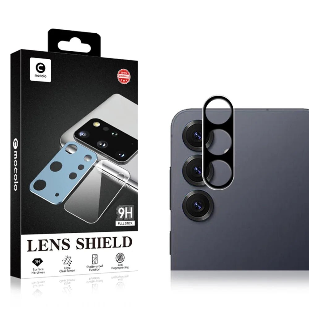 MOCOLO For Samsung Galaxy S26 Camera Lens Protector Silk Printing Tempered Glass Lens Film  (Complete Covering) - Black - 4