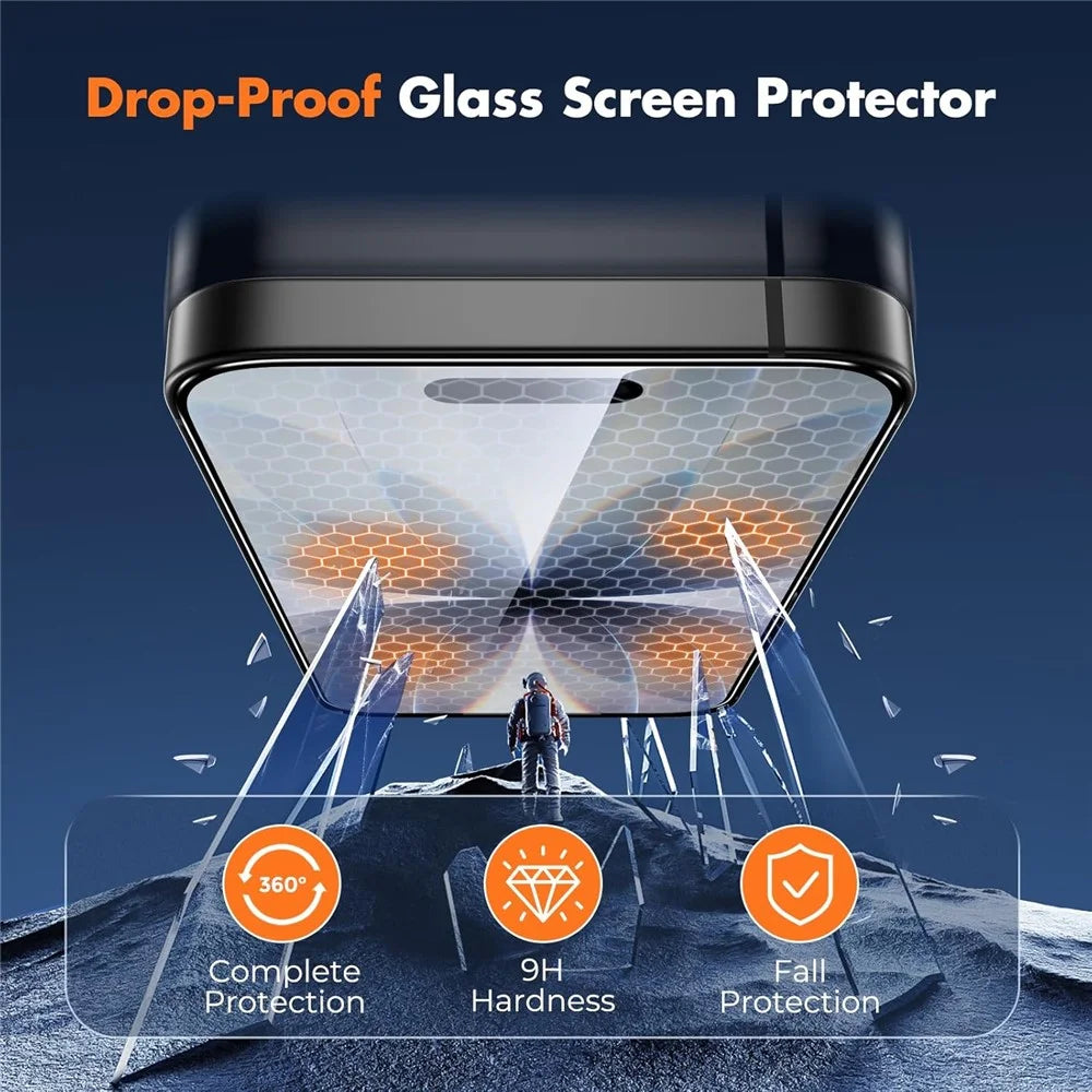 For iPhone 18 Pro Max / 17 Pro Max HD Full Screen Protector 0.18 mm Ultra Thin High Aluminium-silicon Silk Printing Tempered Glass Film - 4