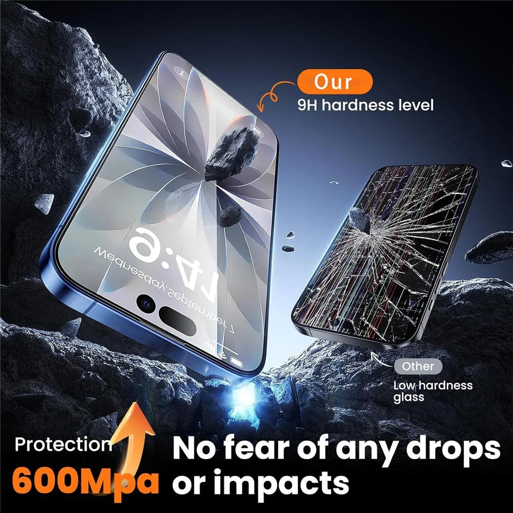 For iPhone 18 Pro Max / 17 Pro Max HD Full Screen Protector 0.18 mm Ultra Thin High Aluminium-silicon Silk Printing Tempered Glass Film - 6
