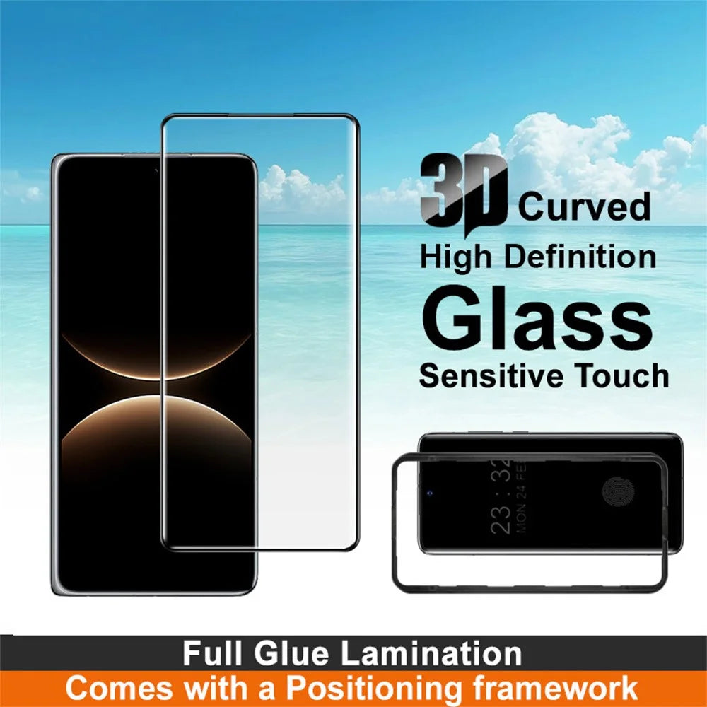 IMAK For Huawei Mate X7 Screen Protector Full Cover Full Glue 3D Curved Tempered Glass Film with Positioning Frame - 3