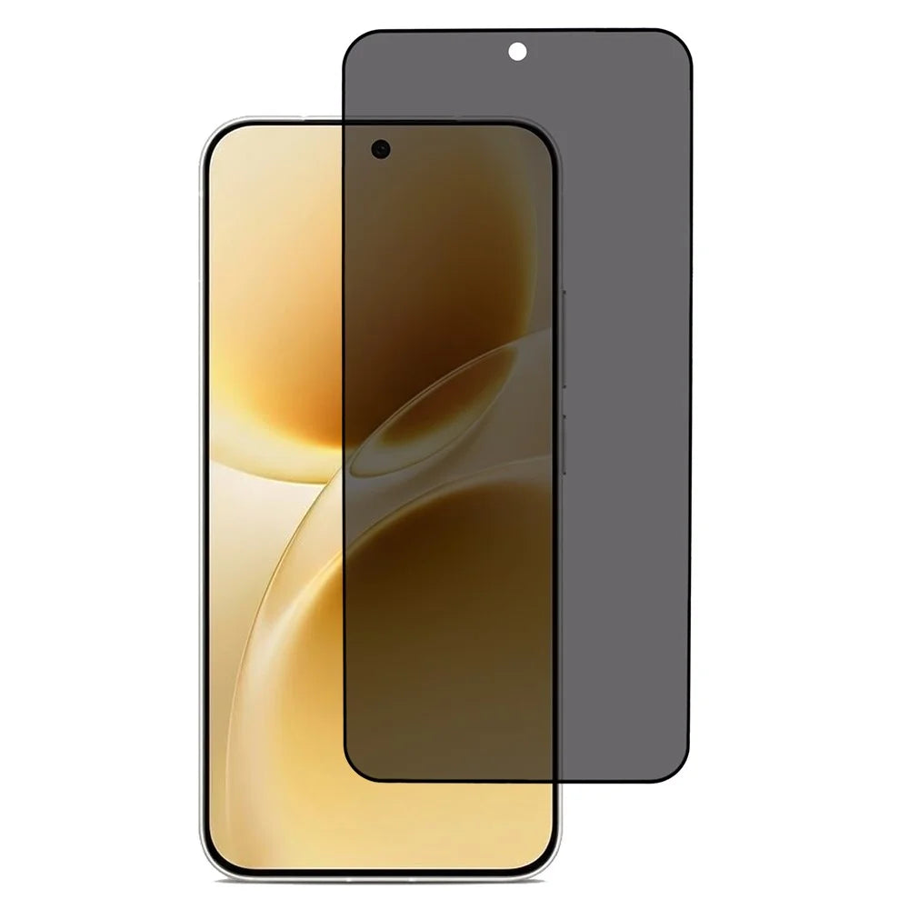 For vivo S50 Pro mini 5G Anti Spy Privacy Screen Protector 2.5D Arc Edge Full Glue Full Cover High Aluminium-silicon Glass Film (Fingerprint Unlock) - 1