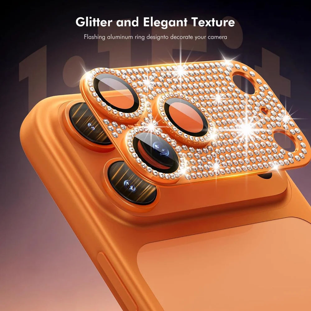 ENKAY HAT PRINCE For iPhone 17 Pro Camera Lens Protector   Rhinestone Decor Metal + Tempered Glass Lens Film - Dark Blue - 2