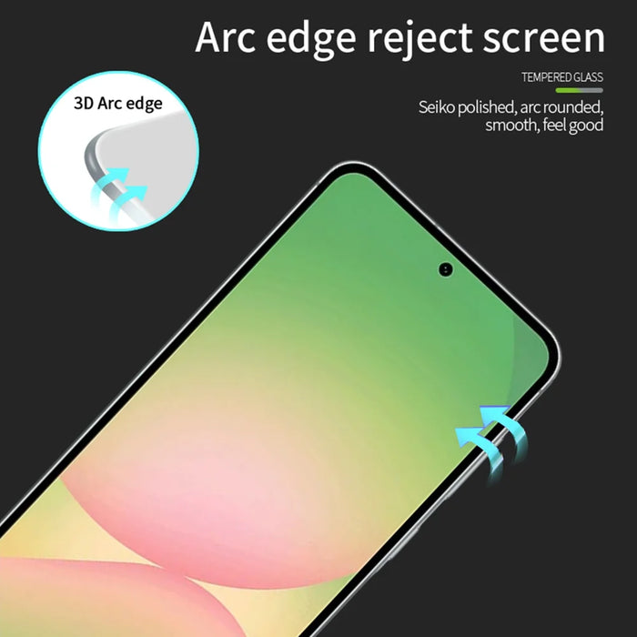 MOFI For Samsung Galaxy A37 5G / Galaxy A57 5G Screen Protector  9H 3D Curved Full Glue Full Coverage Tempered Glass Film - Black - 2