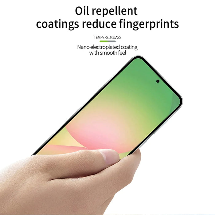 MOFI For Samsung Galaxy A37 5G / Galaxy A57 5G Screen Protector  9H 3D Curved Full Glue Full Coverage Tempered Glass Film - Black - 4