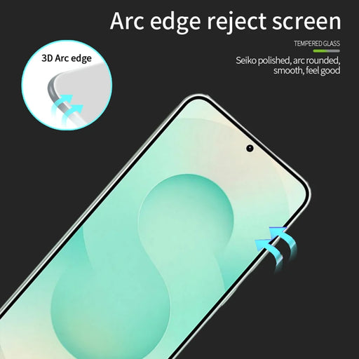 MOFI For Samsung Galaxy S26+ Screen Protector  9H 3D Curved Full Glue Full Coverage Tempered Glass Film - Black - 2