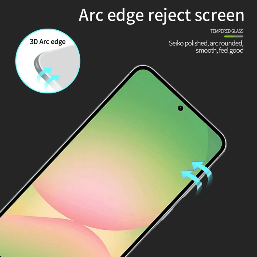 PINWUYO For Samsung Galaxy A37 5G / Galaxy A57 5G Tempered Glass Film  Explosion-proof 9H 3D Full Glue Full Screen Protector - Black - 2