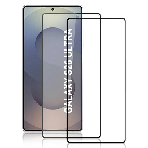 AMORUS 2Pcs For Samsung Galaxy S26 Ultra Full Screen Protector Shatterproof Silk Printing Full Glue Tempered Glass Film - 1