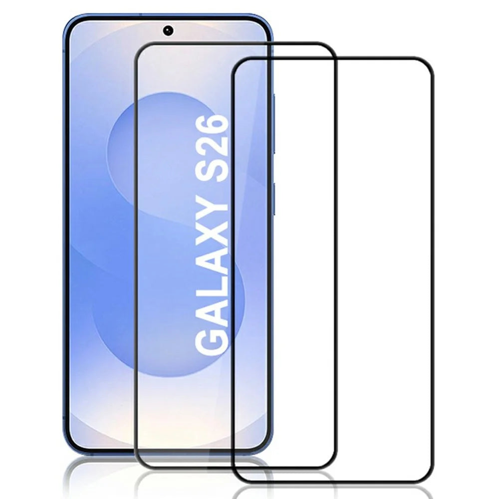 AMORUS 2Pcs For Samsung Galaxy S26 Full Screen Protector Shatterproof Silk Printing Full Glue Tempered Glass Film - 1