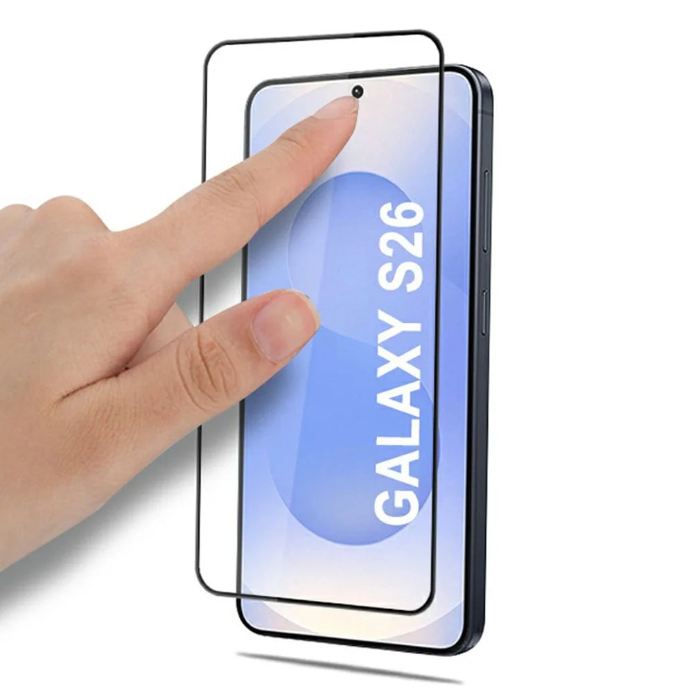 MOCOLO For Samsung Galaxy S26 Full Screen Protector Anti-Shatter Silk Printing Full Glue Tempered Glass Film - Black - 3