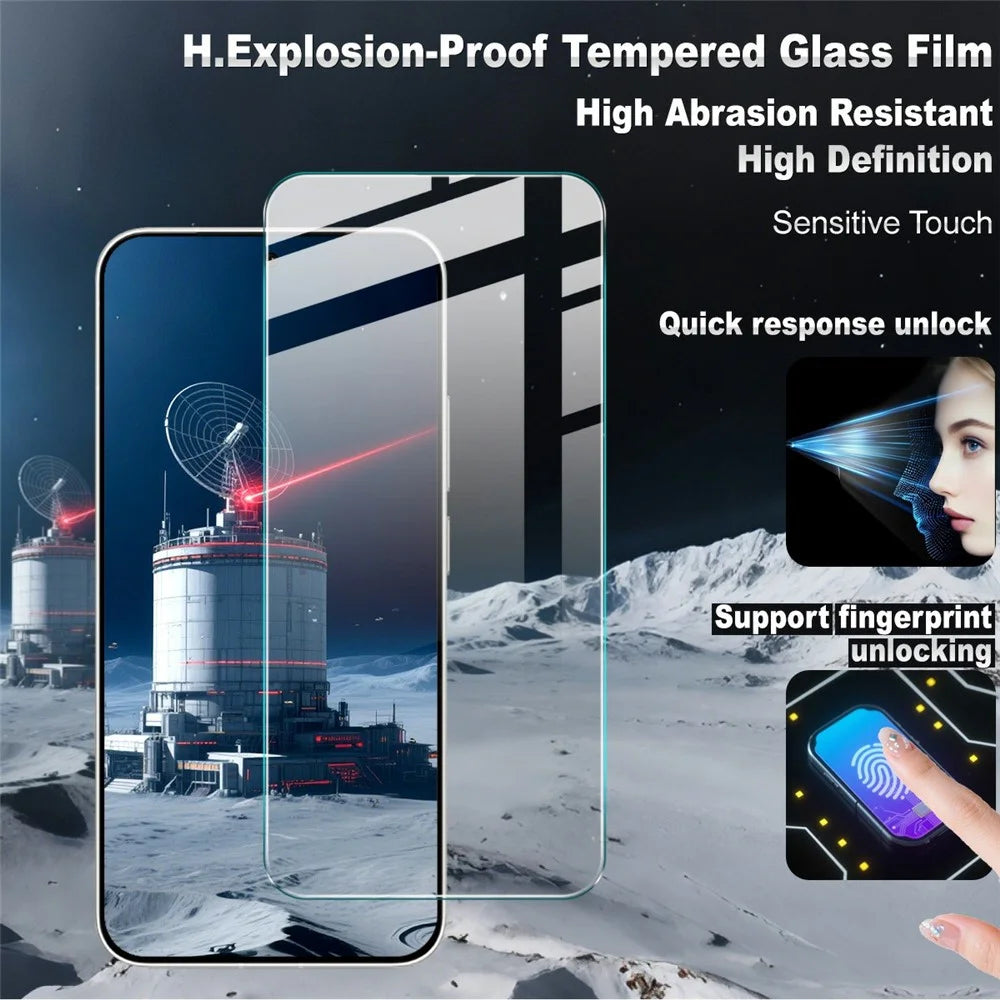 IMAK H Series For vivo S60 5G / S60 Vitality / S50 5G Screen Protector Tempered Glass Film (Not Complete Coverage) (Fingerprint Unlock) - Transparent - 2